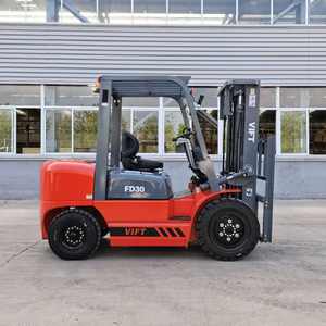 Truk Forklift Diesel 3 Ton Harga Pabrik Pengiriman Cepat dengan Mast Full Free 2 Tahap, Tinggi Angkat 3m - Product Image 3