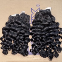 Meilleures ventes : Tissages de cheveux humains indiens ondulés bruts, noir naturel, pour grossistes, cuticules alignées, 100% cheveux humains birmans en lots