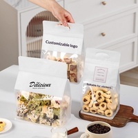 Sac en plastique blanc de qualité alimentaire avec fermeture éclair auto-scellante pour pain, snacks, bonbons et pâtisseries