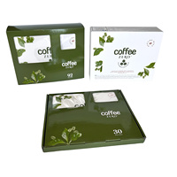 Caja de Cartón Biodegradable Personalizada para Té y Café, Embalaje Plegable de Grado Alimenticio, Impresión Dorada, Hermética y Resistente a la Humedad