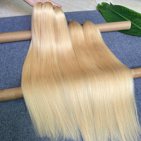 Vente en gros sans trame 613 Boho en vrac cheveux humains tressage cheveux pré-extensible en vrac 100% brut vierge os droit blond Extension de cheveux