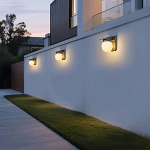 Lampe murale <span class=keywords><strong>de</strong></span> jardin LED moderne <span class=keywords><strong>de</strong></span> luxe avec détecteur <span class=keywords><strong>de</strong></span> <span class=keywords><strong>mouvement</strong></span> radar, alimentée par batterie, éclairage solaire pour hall d'entrée, lampes solaires <span class=keywords><strong>de</strong></span> jardin - Product Image 6