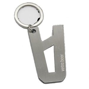 Letter a Shape Keychain Alphabet Customized Keyring with Laser Logo - Product Image 1