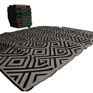 <b>Plastic</b> Recycled Polypropylene Woven Mat Reversible Weatherproof Washable Pet Friendly Non-Slip Durable UV Picnic Camping - Product Image 3