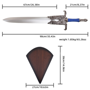 <span class=keywords><strong>Espada</strong></span> Grande Bayek <span class=keywords><strong>de</strong></span> Estilo Egipcio Antiguo <span class=keywords><strong>de</strong></span> 36 Pulgadas, Metal Sin Afilar, Accesorio <span class=keywords><strong>de</strong></span> Cosplay, Regalo Coleccionable - Product Image 6