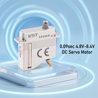 Moteur servo numérique sans noyau DC JX KST HS08B à couple élevé 6.0Kgf.cm 0.09sec HV avec engrenages métalliques pour modèle RC 4.8V-8.4V 11g pour aile de planeur