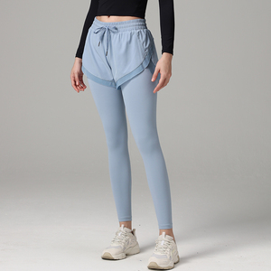 दो टुकड़े योग पैंट आंतरिक जेब पतली और हल्के बाहरी परत की आंतरिक जेब को छुपाते हैं - Product Image 6