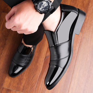 QLFashion grande taille nouveaux hommes bout pointu chaussures d'affaires Style britannique mode robe costume marié mariage Derby - Product Image 3