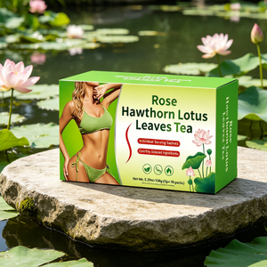 Tè Detox Naturale al Rosa, Biancospino e Foglie di Loto, Confezione da 150g, Sapore Floreale Leggero, Bevanda Salutare <span class=keywords><strong>per</strong></span> il Controllo del Peso Quotidiano - Product Image 1