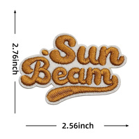 Écusson brodé 3D personnalisé à thermocoller, patchs lettres pour vêtements, chapeaux, vestes, badges de marque, étiquettes tissées en PVC thermocollant