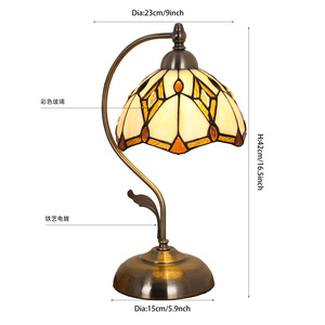 Lámparas de Mesa de Estilo Nórdico Directas de Fábrica, Lámparas Decorativas de Vidrio Creativas Retro Europeas para Dormitorio, Estudio y Hotel - Product Image 2
