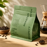 Sacs d'emballage recyclables personnalisés Packfortune avec valve, fond plat, pour grains, sac à café imprimé personnalisé de 250 g