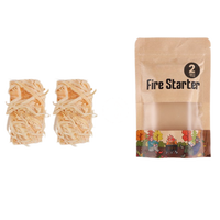 Allume-feu briquet charbon de bois personnalisé bois laine allume-feu bâton de feu Barbecue cuisson cuisson Camping accessoires 2pc