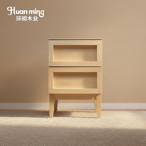 2025 italiano High-End moderno minimalista camera da letto mobili in legno massello angolo <span class=keywords><strong>comodino</strong></span> 2 cassetti tavolo <span class=keywords><strong>comodino</strong></span> di lusso di stoccaggio - Product Image 1