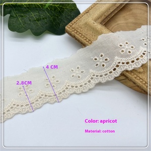 Tela de encaje fino de algodón 100% de 4cm de ancho, rosa claro, malla negra, cuello alto, vestido de princesa Lolita para niños con puños de animales - Product Image 4
