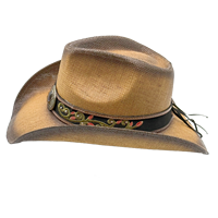 Chapeau de cowboy occidental de luxe en paille pour Burning Man, style bohème, avec plumes turquoise, personnalisable, pour femmes et hommes, vente en gros, MOQ 3