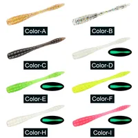 Leurre souple flottant Spinpoler Micro Light Game 48mm 0.5g en TPR pour la pêche à l'Ajing, la pêche sur roche et la pêche sur glace, idéal pour les petits prédateurs.