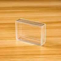 Petite boîte en acrylique, boîte rectangulaire en plastique PS, boîte cadeau pour fête, boîte de rangement en acrylique avec couvercle