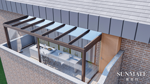 شرفة مطعم مخصصة سقف قائم بالزجاج على منازل حديقة الشتاء غرف الشمس منزل - Product Image 5