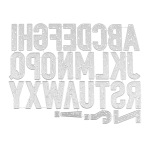 AAGU 26 pièces de matrices de découpe en forme de lettres majuscules pour la création de cartes, les pochoirs en relief, le scrapbooking, les matrices de découpe pour l'artisanat - Product Image 3