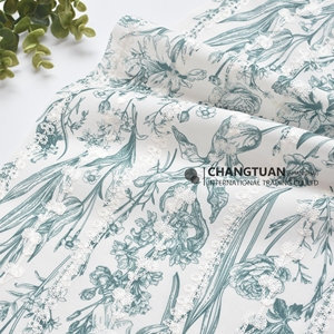Tissu brodé ajouré en gros, Tissu <span class=keywords><strong>Toile</strong></span> <span class=keywords><strong>de</strong></span> <span class=keywords><strong>Jouy</strong></span>, Tissu polyester brodé floral vintage pour robe - Product Image 3