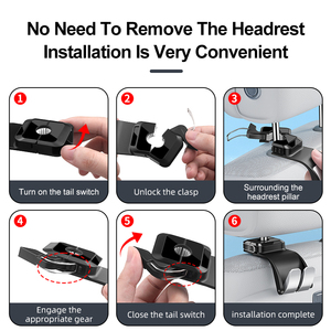Universal <strong>Car</strong> Seat Back <strong>Hook</strong> - Heavy Duty Plastic, Anti-Scratch, Ideal for Bags &amp; Accessories - Product Image 6