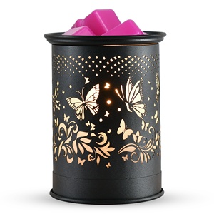 Chauffe-cire électrique en fer noir à motif papillon, idéal pour la maison et le bureau – Offre spéciale - Product Image 1