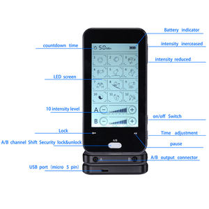 Almohadillas de electrodos para estimulador muscular EMS de certificación múltiple, máquina de terapia de <span class=keywords><strong>2</strong></span> canales, masajeador de unidad <span class=keywords><strong>Tens</strong></span> para aliviar el dolor corporal - Product Image 6