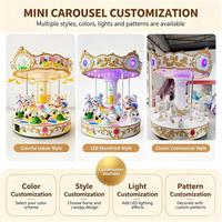 Manège miniature pour enfants, carrousel portable, mini carrousel de fête foraine, carrousel miniature d'intérieur pour enfants