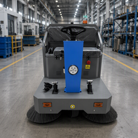 Balayeuse électrique autoportée à batterie pour entrepôts, usines, ateliers et nettoyage extérieur