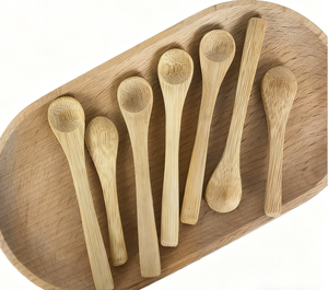 Cuchara Mini Clásica de Bambú Natural Ecológica de Grado Alimenticio para Café, Miel y Té, para Uso en Cafeterías - Product Image 4