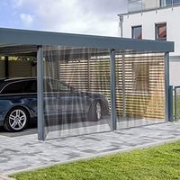 Verre Clair Bâche Résistante Imperméable de Balcon Rideau de Pluie En Plastique PVC Feuille Anneau En Métal Trou Facile à Installer Couverture Extérieure