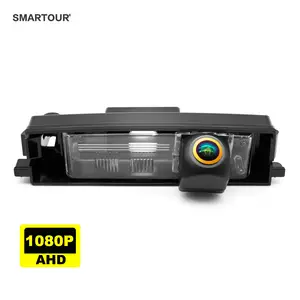 Smartour 1080P AHD lente dorada visión nocturna cámara de visión trasera de vehículo para Toyota RAV4 2000-2012 180 grados coche HD cámara de marcha atrás