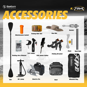 Kayak de pêche en mer Spatium 360 avec siège pivotant, moteur, aileron et planche de poussée gonflable pour kayak de pêche gonflable - Product Image 5