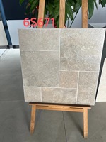 Carreaux de céramique aspect calcaire beige antique à motif français pour sol Design traditionnel pour la décoration intérieure