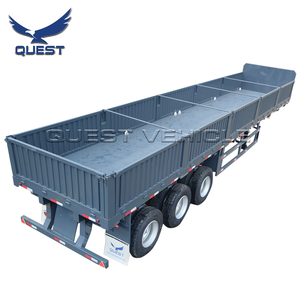 Semi-remorque latérale résistante de cargaison de panneau latéral de baisse d'essieu de Tralers 3 pour l'Afrique - Product Image 4