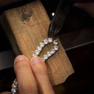 Envío Gratis Cadena de Moissanita 3mm Plata 925 Bañada en Oro 14K VVS para Mujer y Hombre, Pulsera de Tenis con Moissanita Certificada GRA y Diamante de Laboratorio - Product Image 3