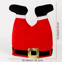 Chapeau et pantalon de Noël festifs pour elfes et clowns, en tissu non tissé, pour cadeaux de fête, fournitures de décoration de Noël parfaites