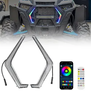 Chasing Color Front Signature Accent Fang Light RGB LED Turn Signal Light for Polaris RZR XP 1000 Turbo 2019-2022