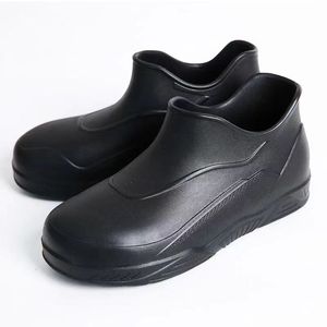 10% de Desconto em Botas de Segurança Masculinas com Biqueira de Aço, Resistentes a Óleo, Impermeáveis, EVA, Antiderrapantes, Cano Baixo, Botas de Chuva, Sapatos de Chef - Product Image 3
