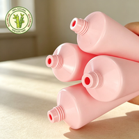 Tube cosmétique rechargeable écologique avec logo personnalisé pour crème visage et dentifrice, en matériau de canne à sucre avec bouchon à vis