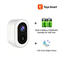 Caméra d'alarme UEMON Smart Home avec capteur d'image CMOS 3MP, alimentée par batterie, détection de mouvement PIR, contrôle via application Wi-Fi pour garage et hôtel