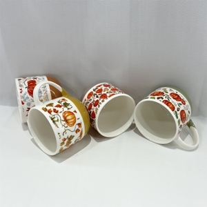 แก้วกาแฟเซรามิคลายฟักทองจากโรงงานโดยตรง ชุดแก้วเซรามิคธีมฟักทอง ขายส่ง แก้วพิมพ์ลายตามสั่ง - Product Image 3