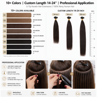 Peluca de cabello humano real corto con puntas en U, cabello liso SDD, doble trama, cola de cabello que se puede teñir y rizar, postizo de cabello real.