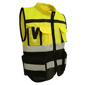 Multi-functional Reflective Safety Clothing High Visibility 100% Polyester Reflective Tape Safety Vest