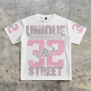 Camiseta Deportiva de Manga Corta para Hombre, Estilo Urbano, Informal, con Estampado de Letras 3D, Logotipo Personalizable - Product Image 2