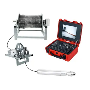 65mmPTZ sonde équipement de diagraphie 100m treuil manuel pour test profond sous puits inspection caméra de forage en acier inoxydable