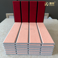 Panneaux acoustiques muraux à lattes en feutre double couche, à grille rayée, pour l'insonorisation, pour la décoration de cinéma maison, KTV et salles de cinéma
