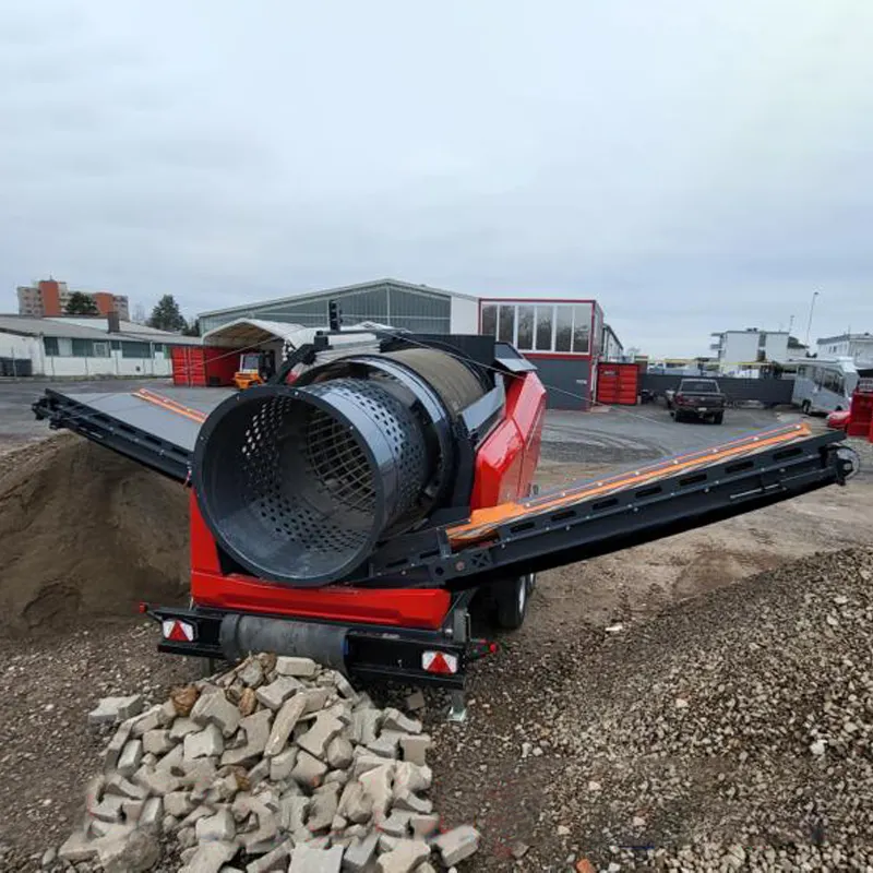 Bovengrond Screener Roterende Mobiele Compost Trommel Zeef Bovengrond Screening Fabriek Zeeftrommel Fabriek