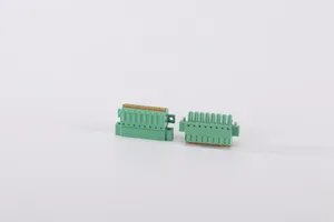 पट्टी की लंबाई 6-7 मिमी फेयर प्रतिरोध इलेक्ट्रिक स्टॉपर कनेक्टर प्लग करने योग्य 3.81 मिमी 2 पंक्ति प्लग-इन टर्मिनल ब्लॉक